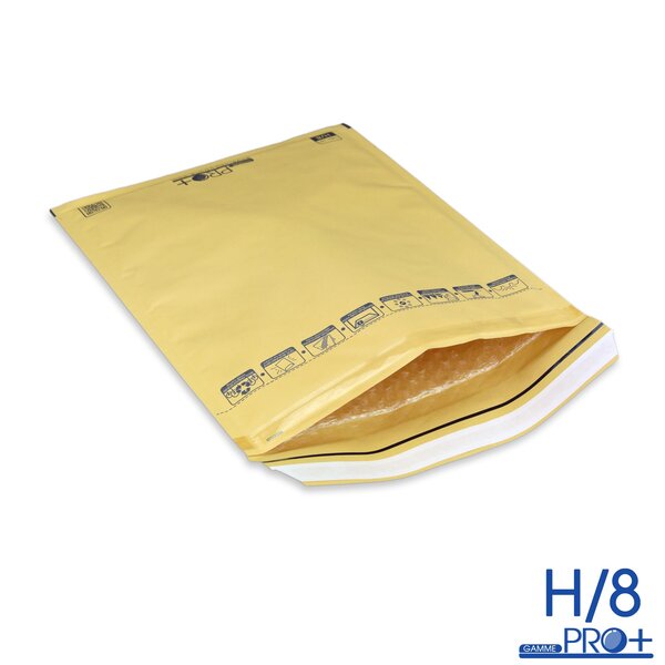 Lot de 200 enveloppes à bulles pro+ marron h/8 format 260x360 mm