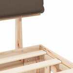 vidaXL Cadre de lit avec tête de lit rembourrée Taupe 75 x 190 cm