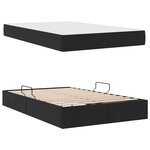 vidaXL Lit avec rangement et matelas Noir 120 x 200 cm Velours