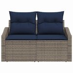 vidaXL Canapé de jardin Gris 123 x 62 x 69 cm polyrotin