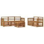 vidaXL Ensemble de canapés d'extérieur 6 pc Naturel