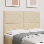 vidaXL Tête de lit Design à blocs en diamant Crème 160 cm Tissu