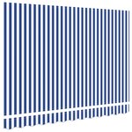 vidaXL Tissu de remplacement de store pour cadre de 3 5 m x 2 m bleu et blanc