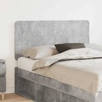 vidaXL Tête de lit Gris béton 135 cm Bois d'ingénierie