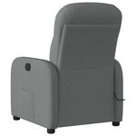 vidaXL Fauteuil inclinable de massage en tissu gris foncé