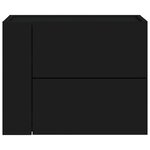 vidaXL Tables de chevet murales 2 Pièces noir 45x30x35 cm