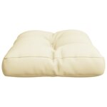 vidaXL Coussin de palette crème 60x40x12 cm tissu