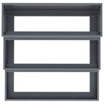 vidaXL Cache-pot de jardin Anthracite 90 x 90 x 35 cm Acier