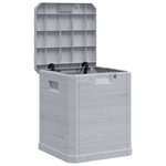 vidaXL Boîte de rangement de jardin 90 L Gris clair