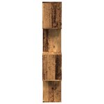 vidaXL Étagère séparatrice de pièce à 4 niveaux vieux bois 70x24x129cm