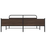 vidaXL Cadre de lit en métal sans matelas chêne marron 200x200 cm