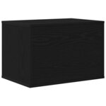 vidaXL Bac à litière pour chat Chêne noir 60 x 40 x 40 cm Bois d'ingénierie