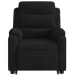 vidaXL Fauteuil inclinable de massage électrique noir velours