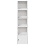 vidaXL Bibliothèque blanc 31x24x127 cm bois d'ingénierie