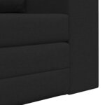 vidaXL Canapé-Lit Noir 148 x 71 x 83 cm tissu