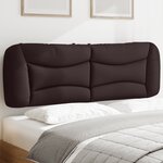 vidaXL Coussin de tête de lit Hvar marron foncé 160 cm tissu