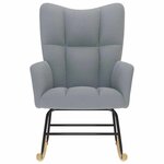 vidaXL Chaise à bascule Gris clair Tissu
