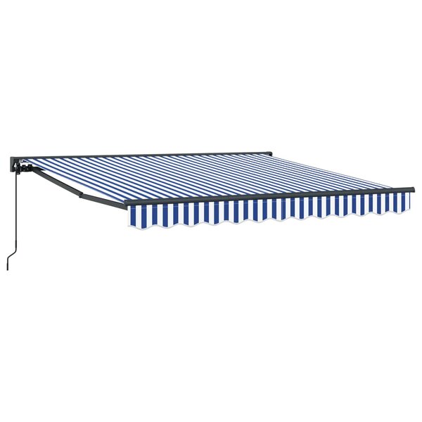 vidaXL Cadre d'auvent Bleu et Blanc 350 x 250 cm