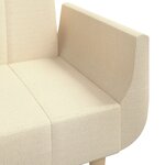 vidaXL Canapé-lit à 2 places avec deux oreillers crème tissu