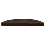 vidaXL Tapis d'escalier auto-adhésifs 30 pièces 56 x 17 x 3 cm Marron Demi-rond