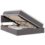 vidaXL Lit avec rangement et matelas Gris 140 x 190 cm Simili cuir