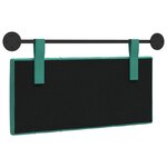 vidaXL Tête de lit suspendue Turquoise Velours