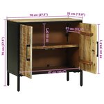 vidaXL Buffet Marron 70 x 35 x 70 cm Bois de manguier massif