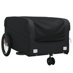 vidaXL Remorque de vélo noir 45 kg fer