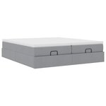 VidaXL Cadre de lit ottoman et matelas gris clair 180x200cm tissu