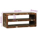 vidaXL Meuble TV 80 x 32 x 36 cm Bois massif de récupération