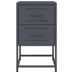 vidaXL Tables de chevet 2 Pièces anthracite 36x39x60 5 cm acier