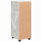 vidaXL Cabinet de salle de bain avec tiroir Gris béton 30 x 35 x 80 cm