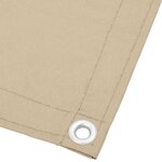 vidaXL Écran de balcon beige 120x1000 cm 100  polyester oxford