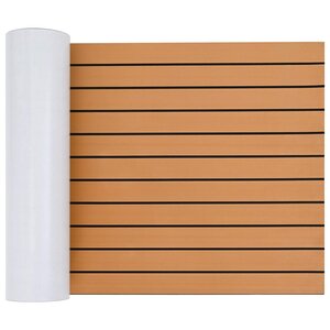 vidaXL Tapis de bateau Rayé Marron et noir 240 x 60 cm EVA