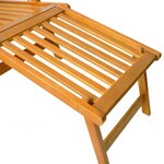 vidaXL Chaise longue d'extérieur repose-pieds lot de 2 Acacia solide