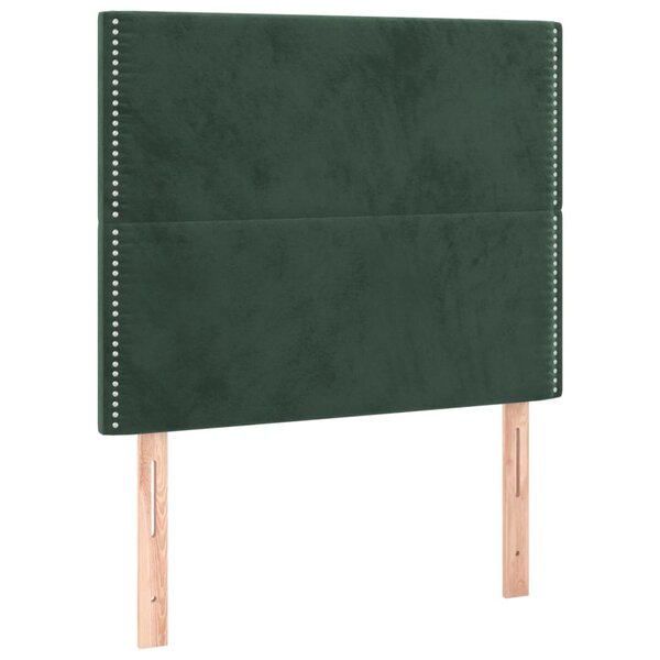 vidaXL Têtes de lit 2 Pièces Vert foncé 90x5x78/88 cm Velours