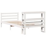 vidaXL Cadre de lit sans matelas blanc 90x190 cm bois de pin massif