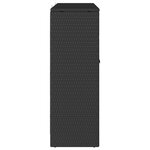 vidaXL Armoire de rangement Noir 100x36x102 cm Rotin