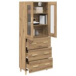 vidaXL Haut Armoire avec tiroir Chêne artisanal 69 5 x 34 x 180 cm