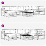 vidaXL Ensemble de canapés d'extérieur 8 pc Blanc et anthracite