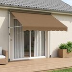 vidaXL Auvent rétractable manuel Beige 300 cm