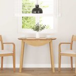 vidaXL Table à manger naturel bois massif et caoutchouc