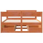 vidaXL Cadre de lit sans matelas cire marron 150x200cm bois pin massif