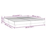 vidaXL Cadre de lit sans matelas marron foncé 180x200 cm tissu