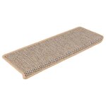 vidaXL Tapis d'escalier autocollants 30 Pièces 65x21x4 cm beige clair