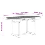 vidaXL Ensemble à manger de jardin 5Pièces bois d'acacia solide textilène