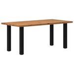 vidaXL Table à manger marron clair bois de chêne massif rectangulaire