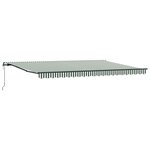 vidaXL Auvent Rétractable Vert et blanc 500 × 300 cm