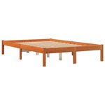 vidaXL Cadre de lit sans matelas cire marron 140x200cm bois pin massif