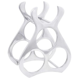 vidaXL Étagère à vin Argent 23 x 14 x 28 cm Aluminium